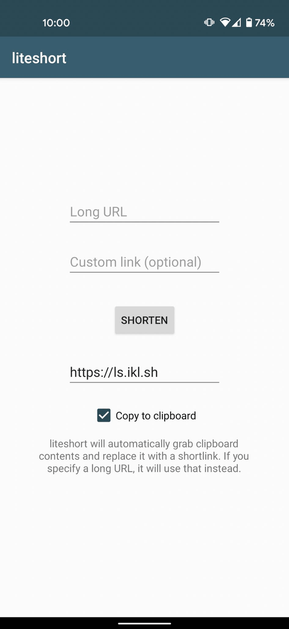 liteshort screenshot
