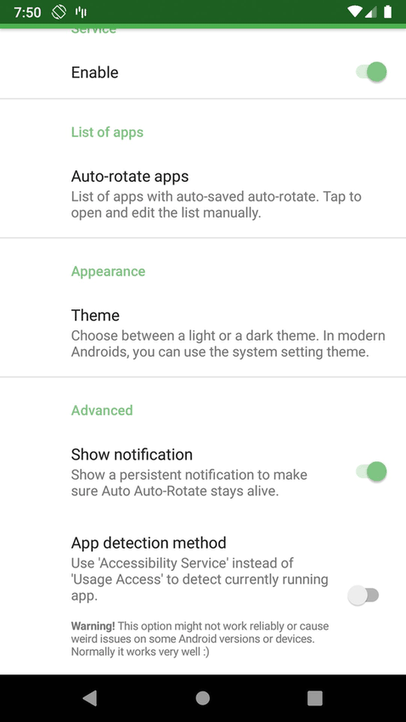 Auto Auto-Rotate screenshot