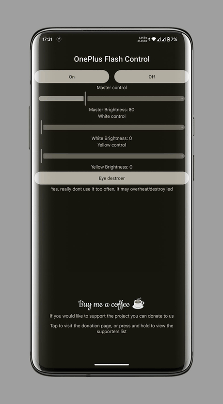 OnePlus Flash Control screenshot