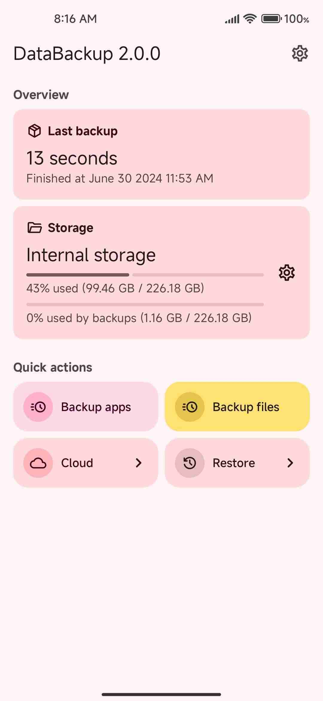 DataBackup screenshot