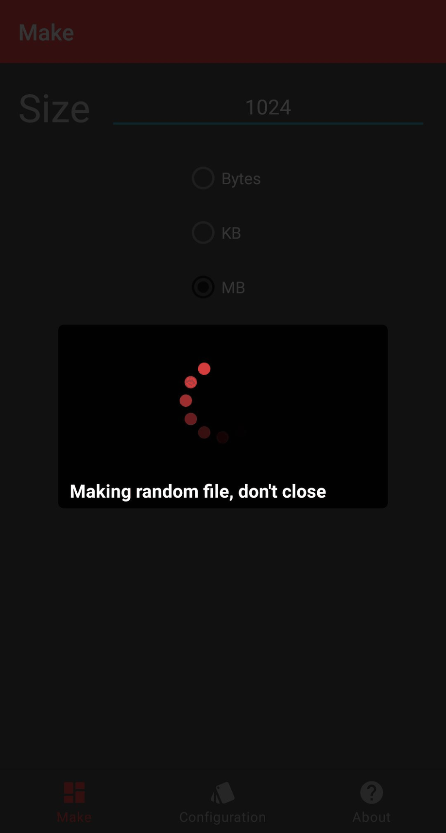 RandomFileMaker screenshot