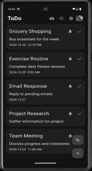 Todo screenshot