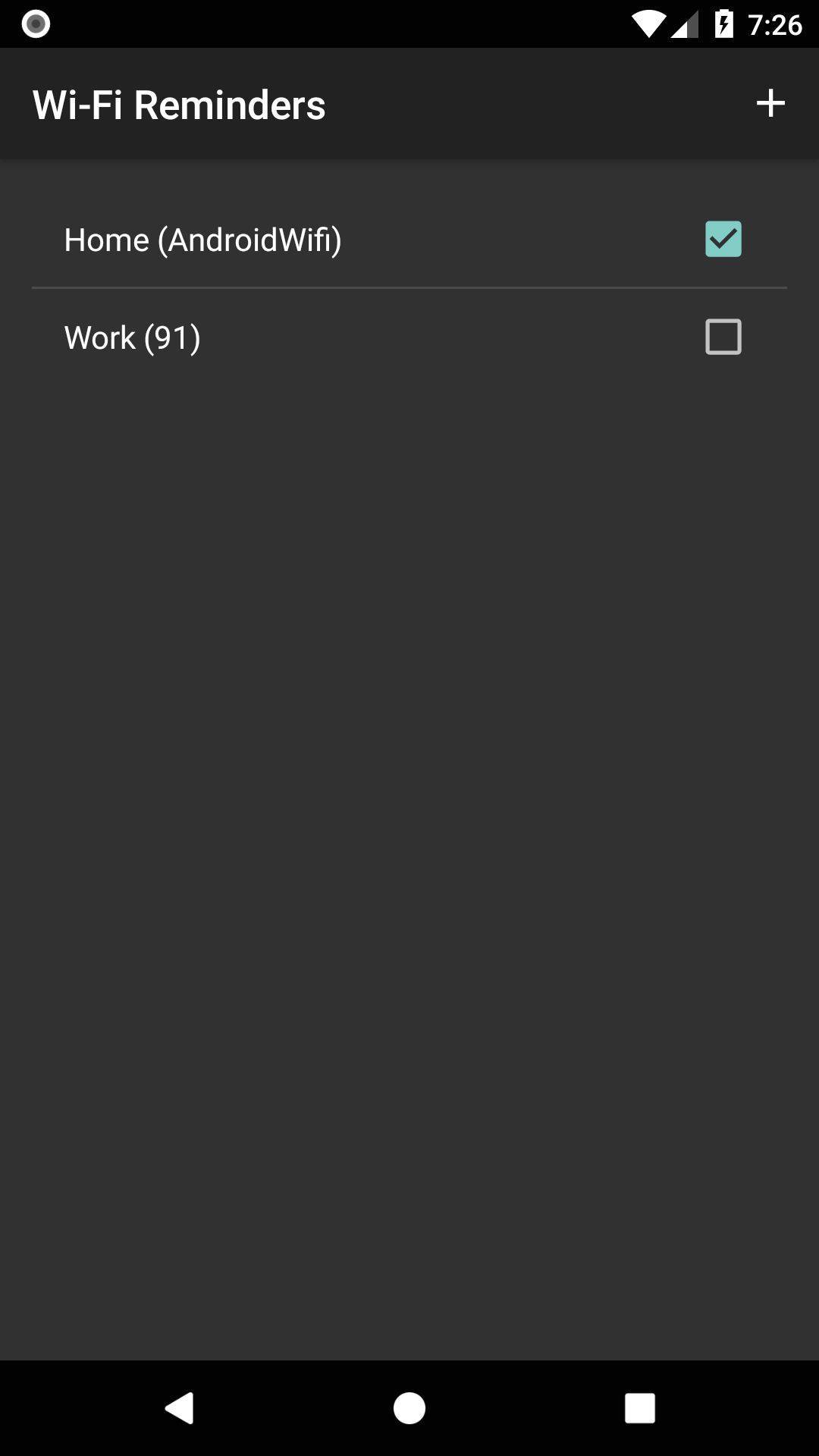 Wi-Fi Reminders screenshot