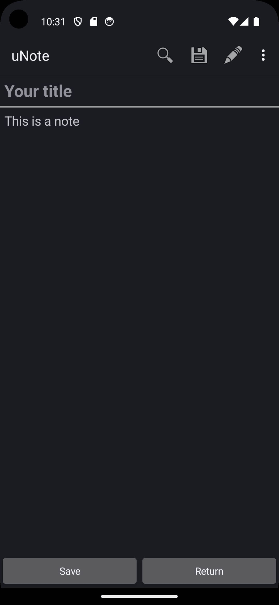 uNote | microNote screenshot