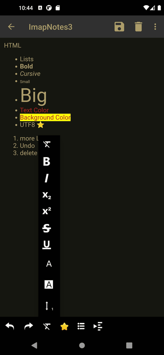 ImapNotes3 screenshot