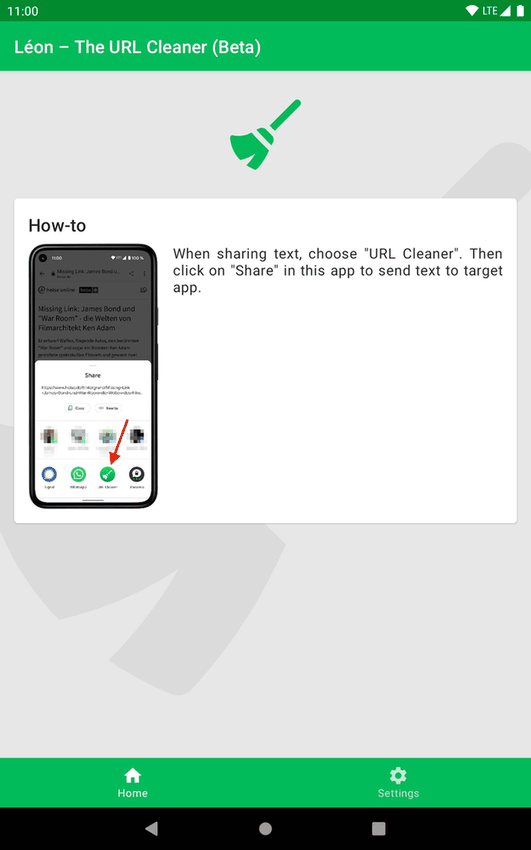 Léon – The URL Cleaner screenshot