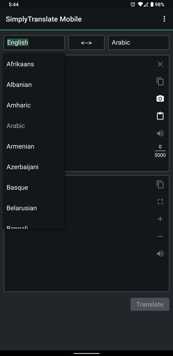 SimplyTranslate Mobile screenshot