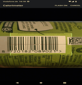 Calorimeter screenshot