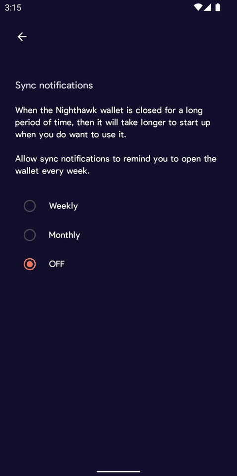 Nighthawk Wallet screenshot