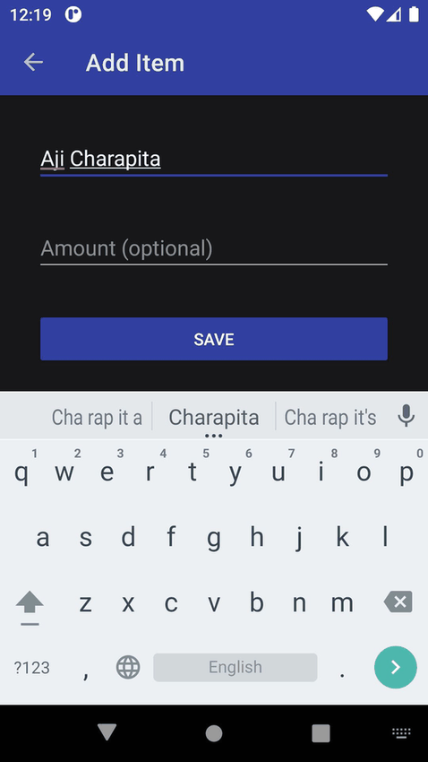 ShoppingList screenshot