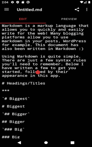 SimpleMarkdown screenshot