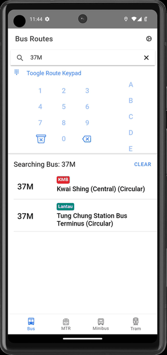HK Transport screenshot