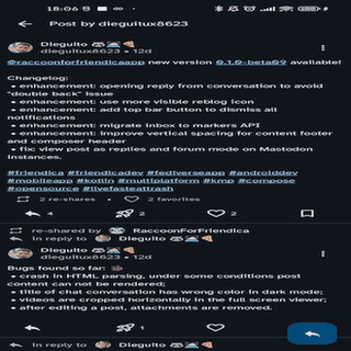 Raccoon for Friendica screenshot