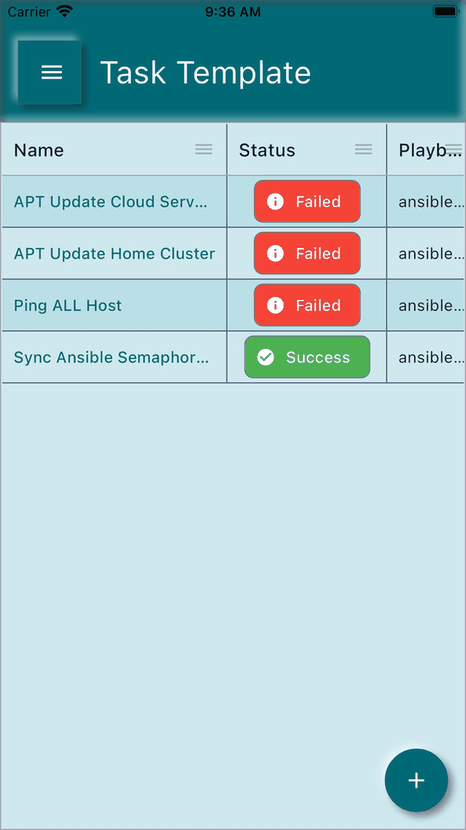 Ansible Sempahore Client screenshot