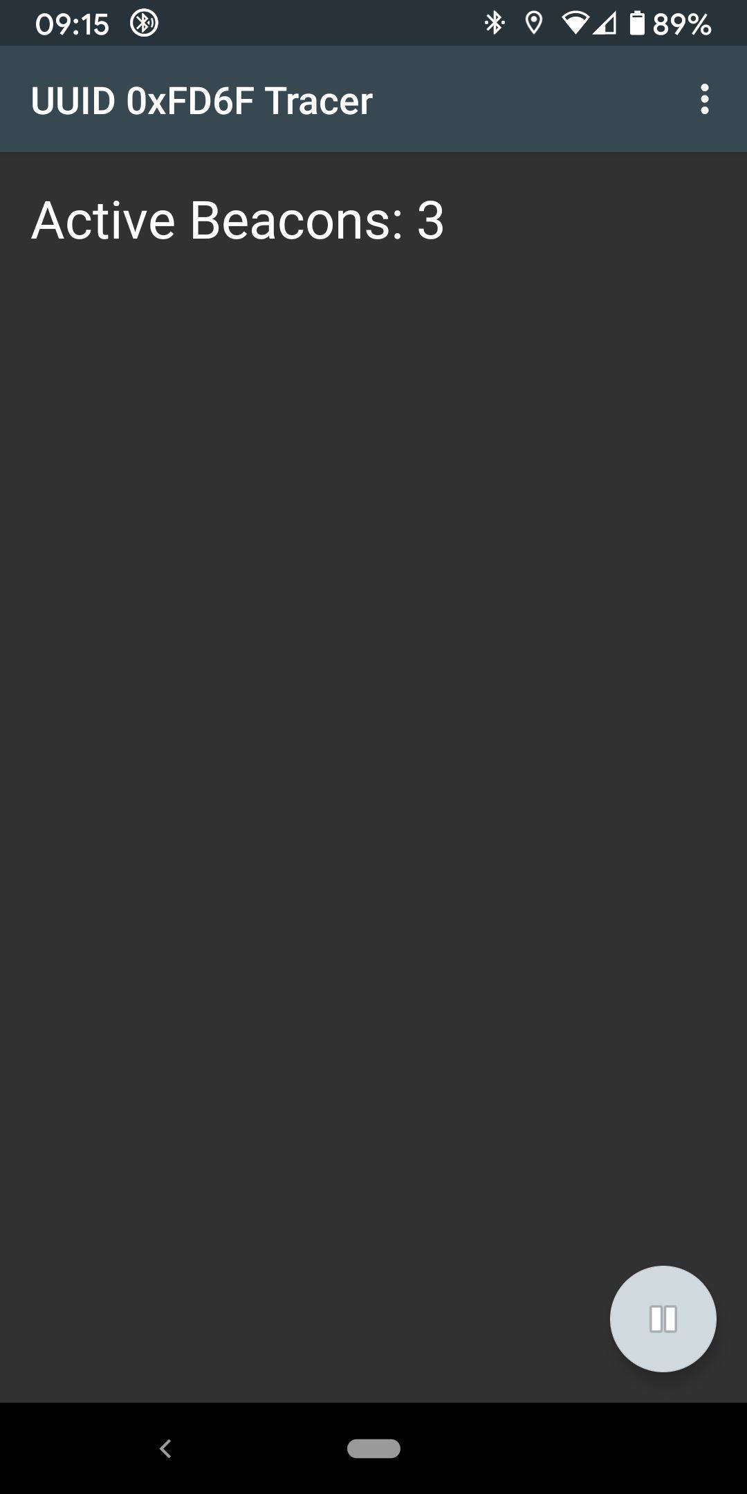 UUID 0xFD6F Scanner screenshot