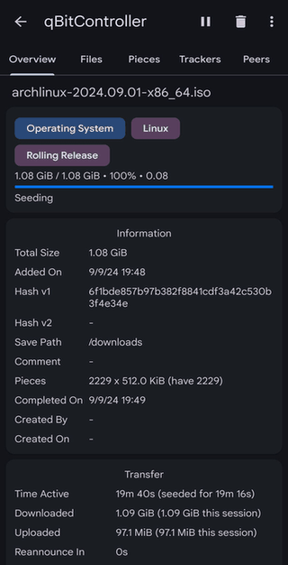 qBitController screenshot