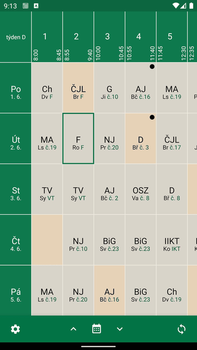 Better Schedule (Bakaláři) screenshot