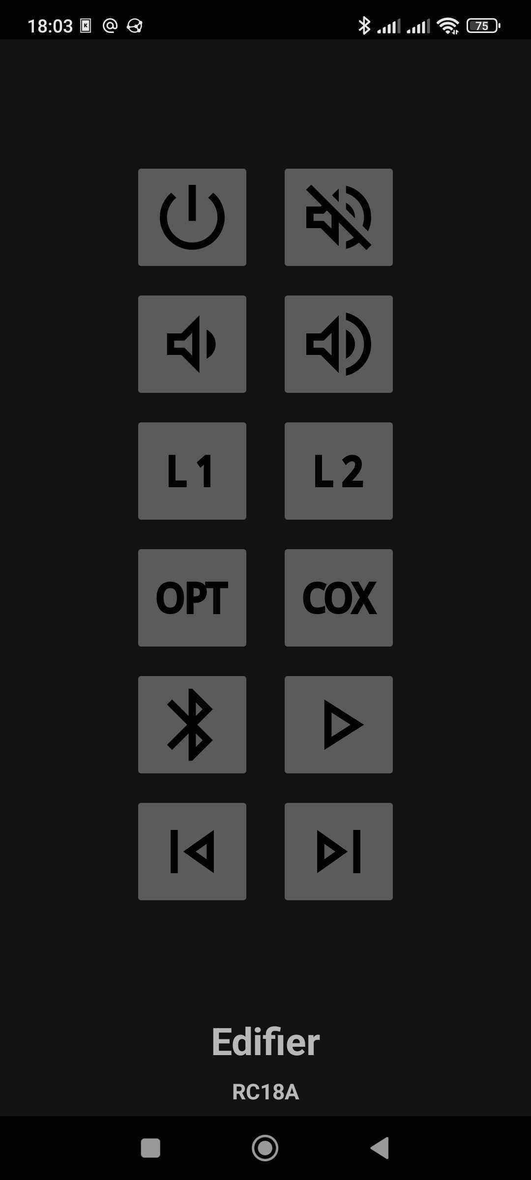 Edifier RC18A screenshot