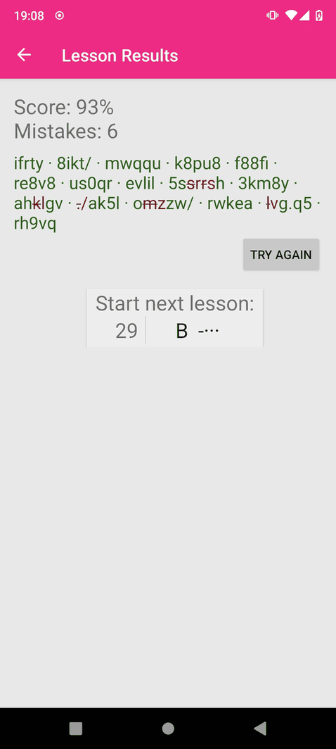 Morse Trainer screenshot