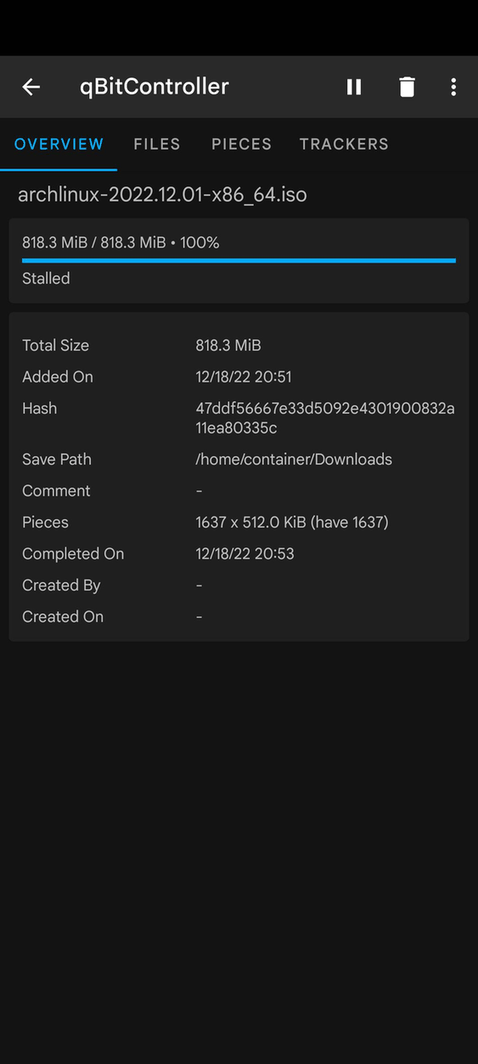 qBitController screenshot