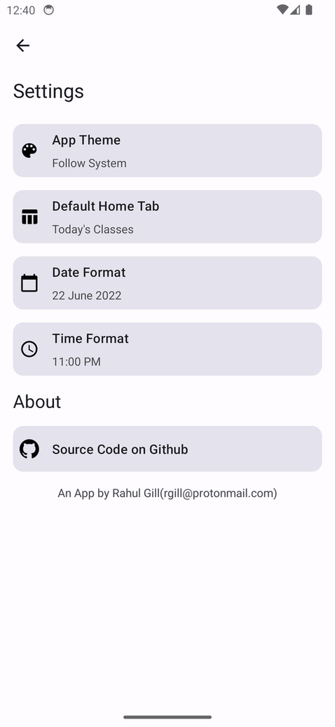Self Attendance Tracker screenshot