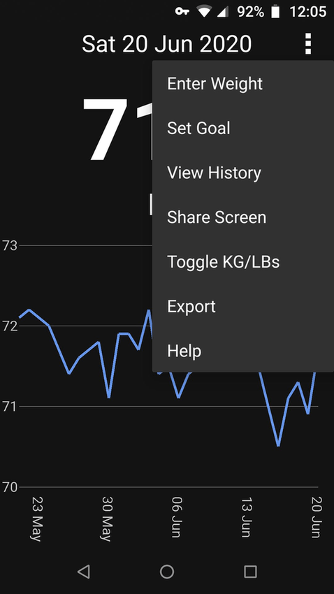StarGW Weight screenshot