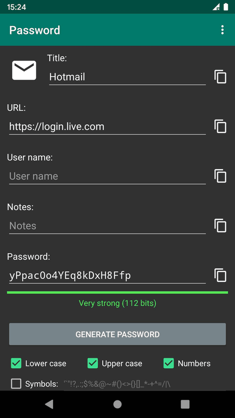 Password Master screenshot