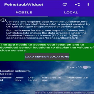 FeinstaubWidget screenshot