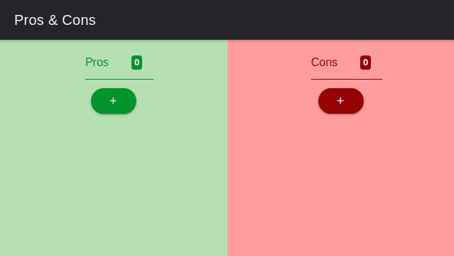 Open Pros Cons screenshot