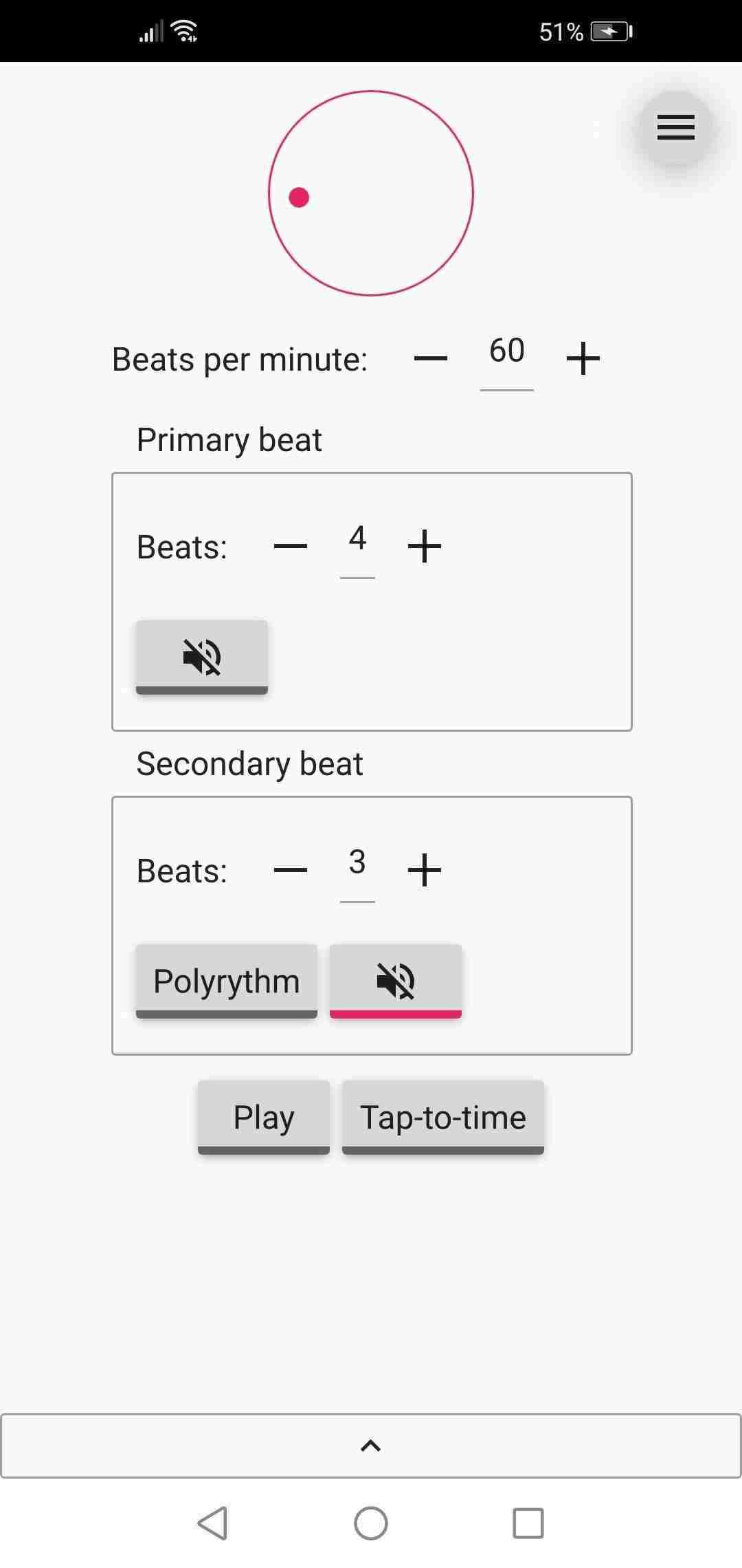 SimpleAdvancedMetronome screenshot