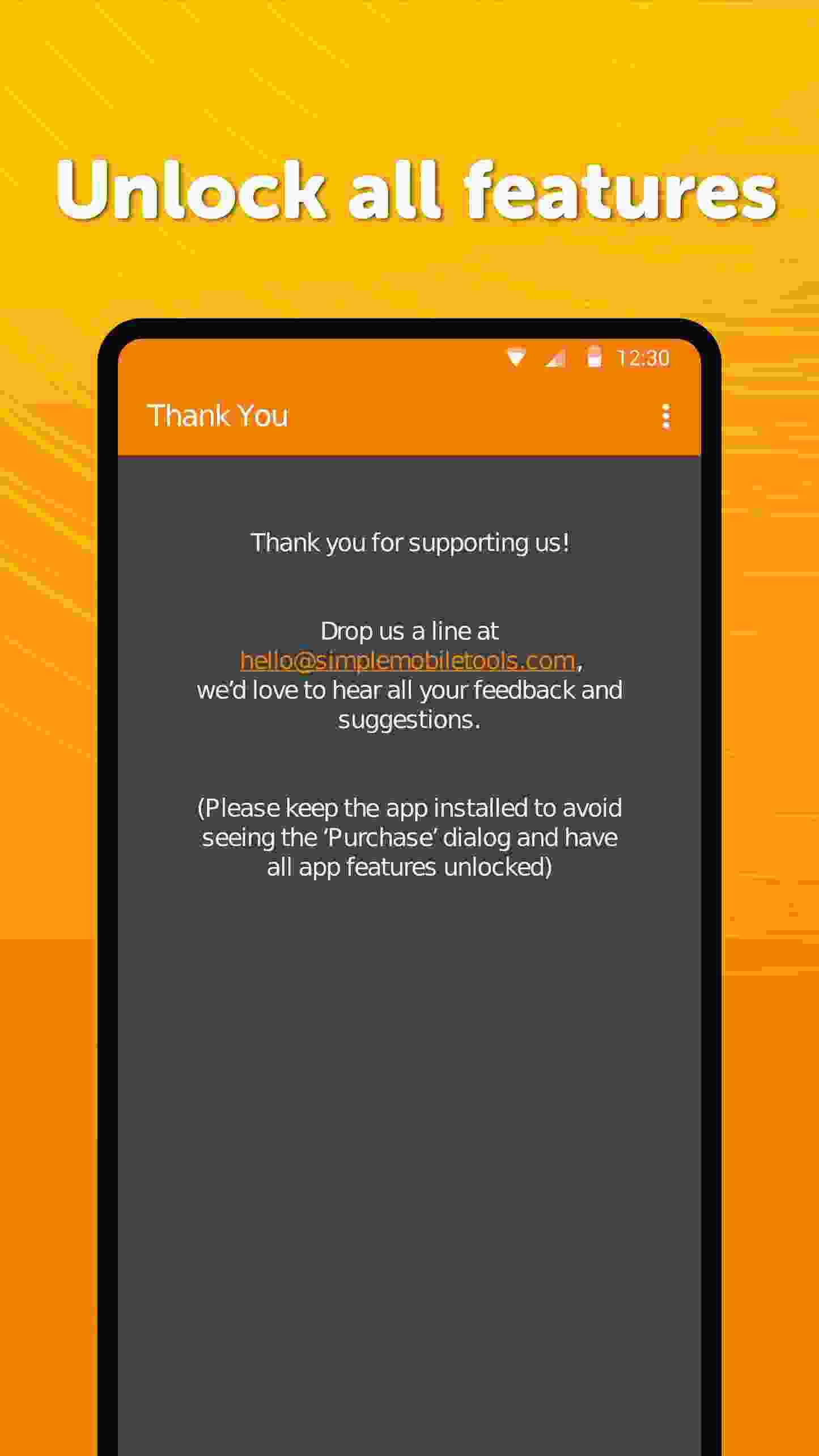 Simple Thank You screenshot