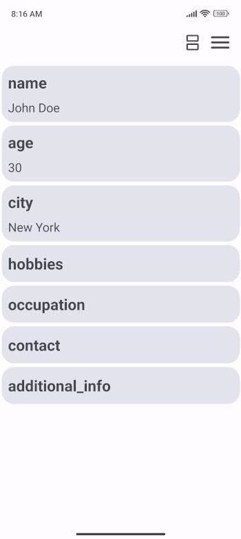 Json List screenshot