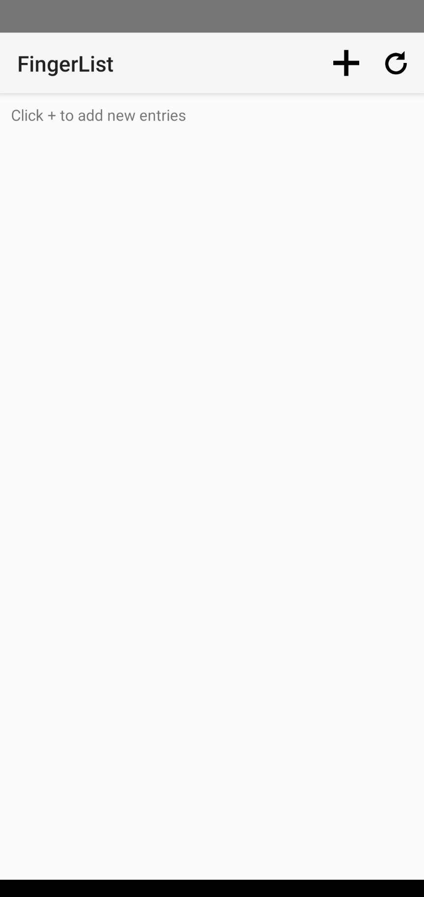 FingerList screenshot