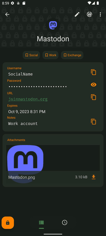 KeePassDX screenshot