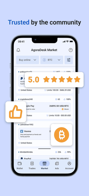 AgoraDesk: buy BTC anonymously screenshot