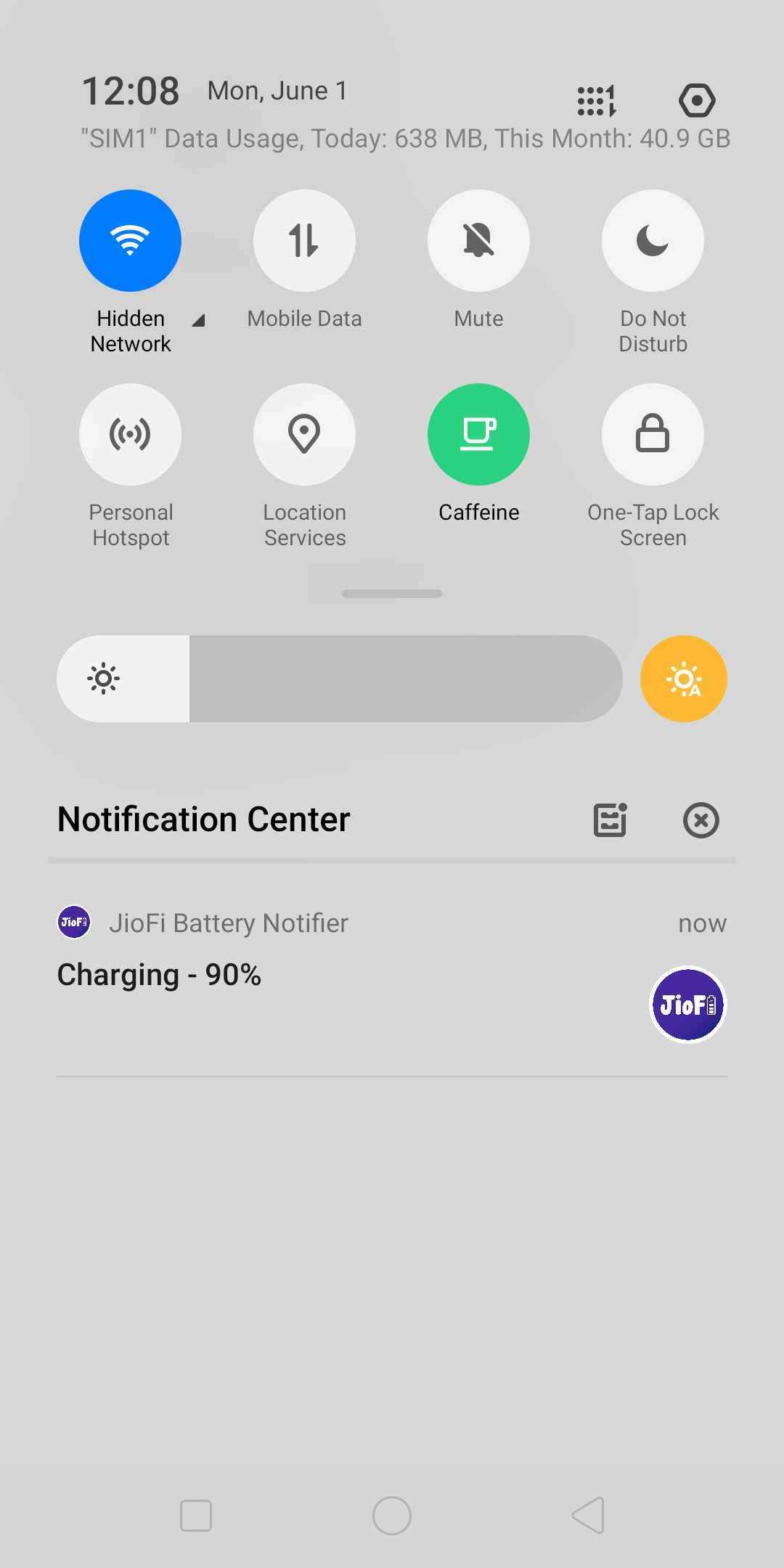 JioFi Battery Notifier screenshot