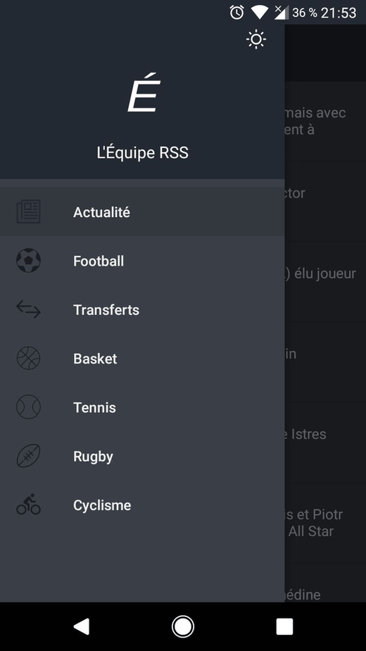 Equipe RSS screenshot