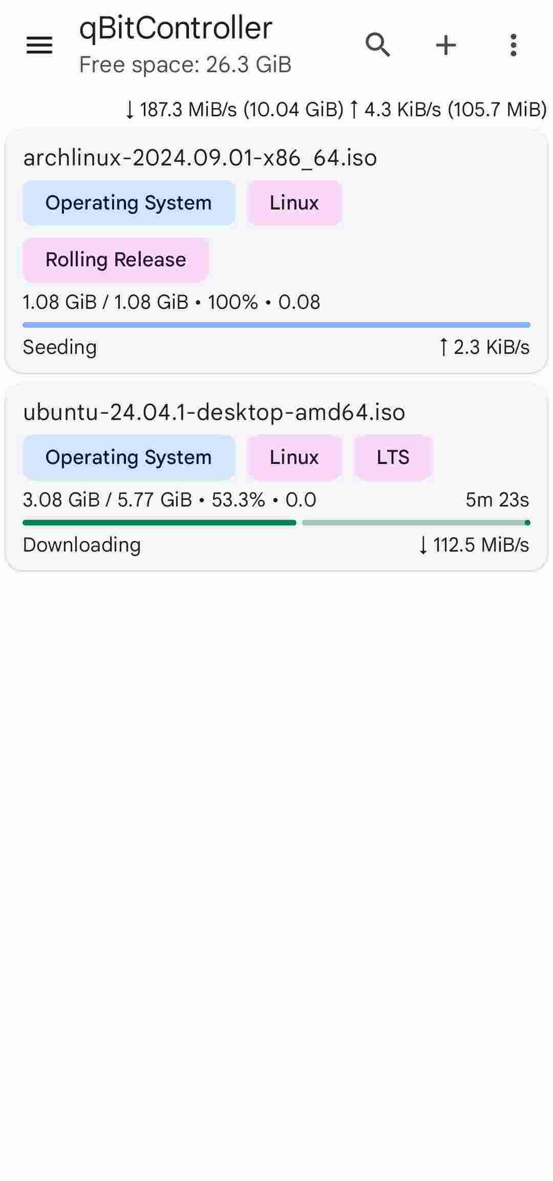qBitController screenshot