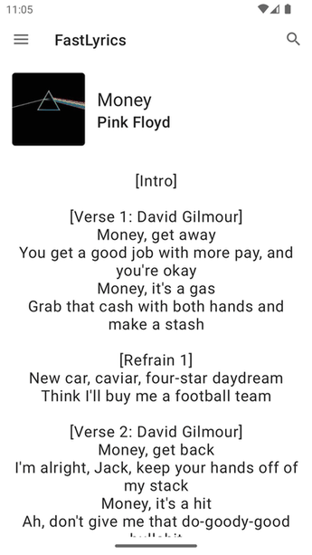 FastLyrics screenshot