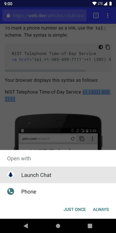 Launch Chat screenshot
