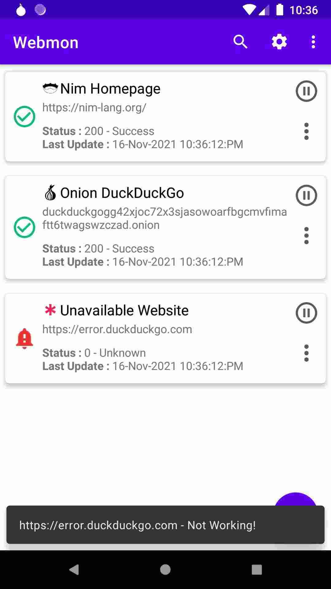 Webmon screenshot