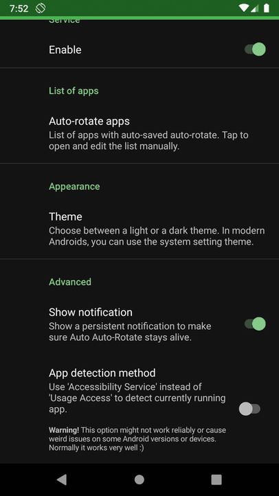 Auto Auto-Rotate screenshot