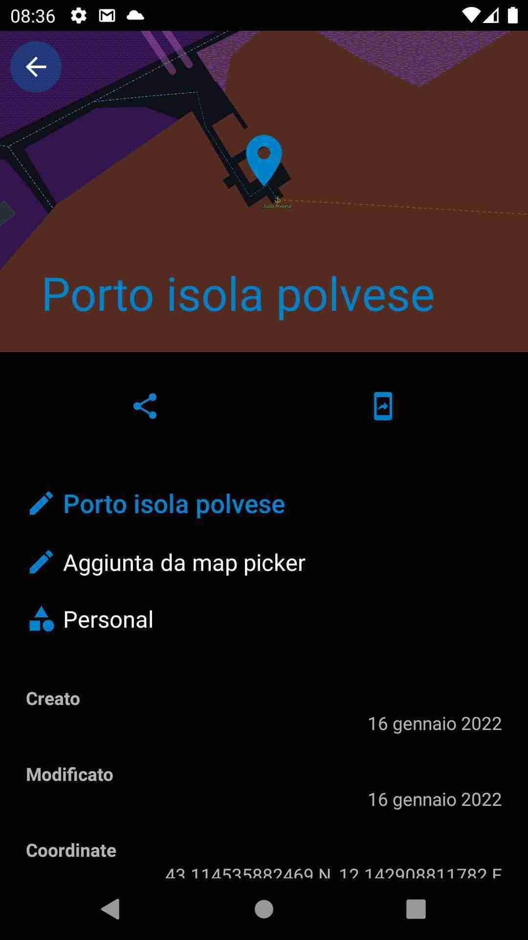 Nextcloud Maps Geobookmarks screenshot