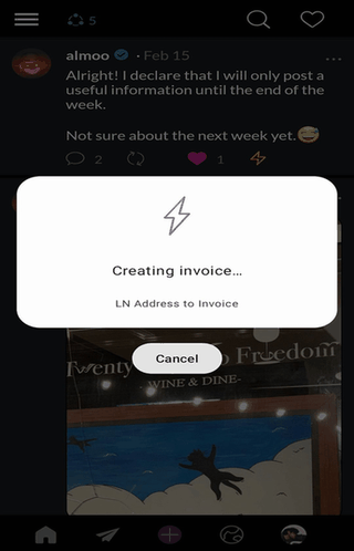 Lightning Address to Invoice screenshot