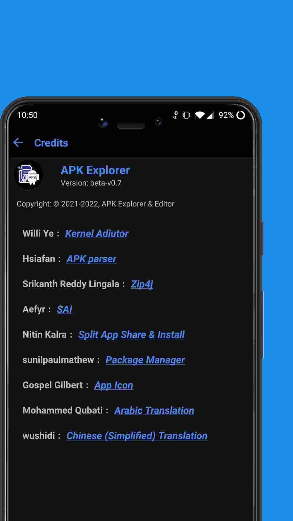APK Explorer Editor screenshot