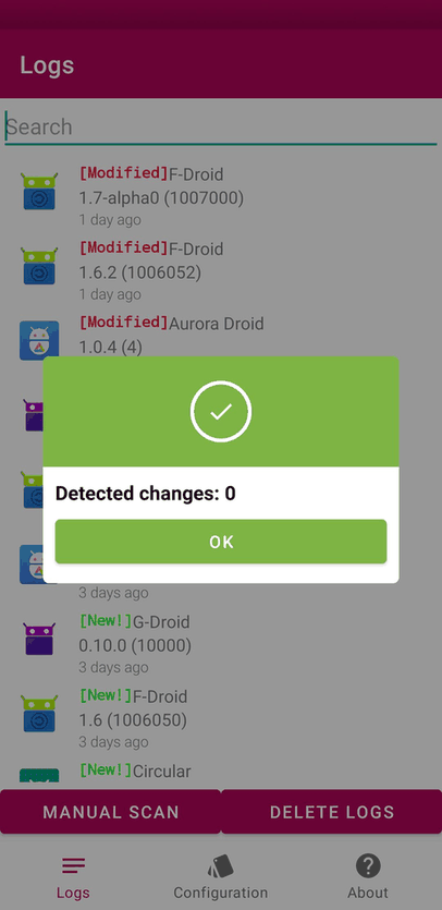 Installalogs screenshot