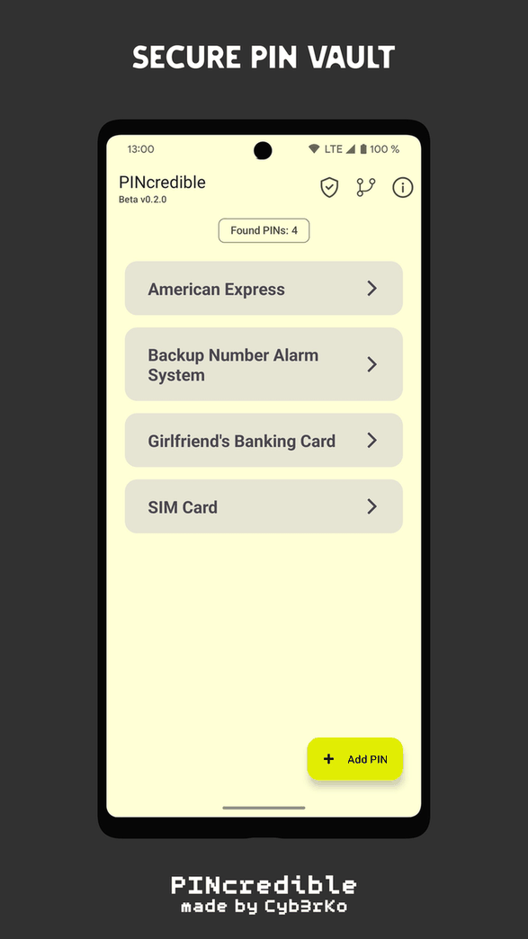 PINcredible screenshot