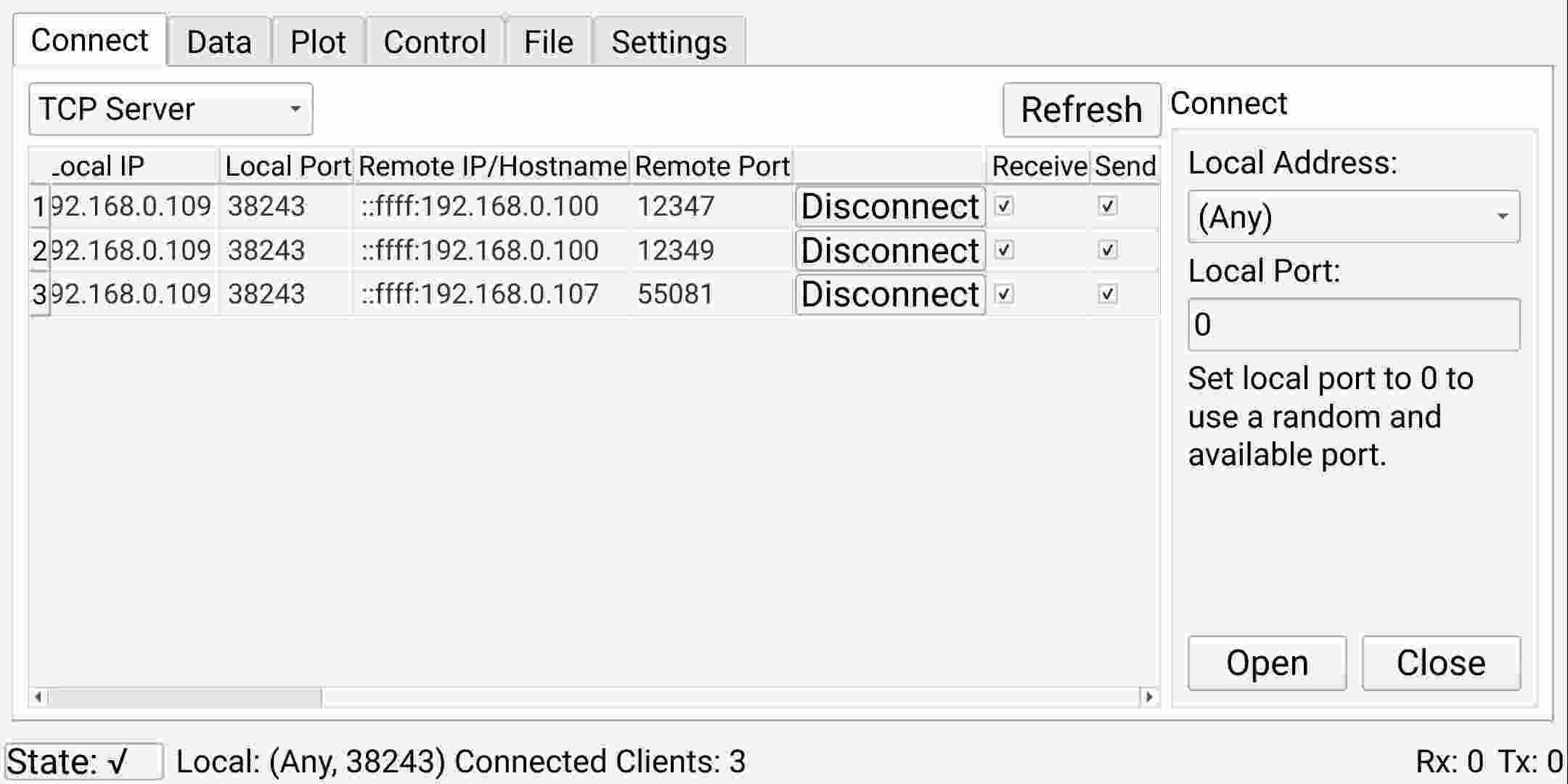 SerialTest screenshot