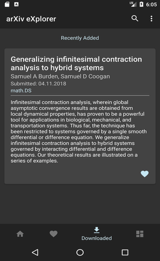 arXiv eXplorer screenshot