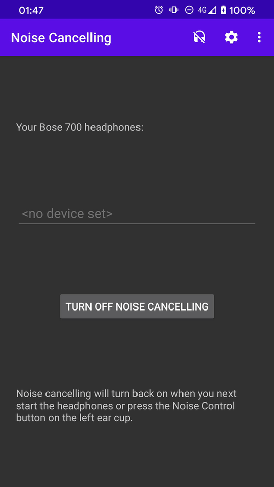 Noise Cancelling screenshot